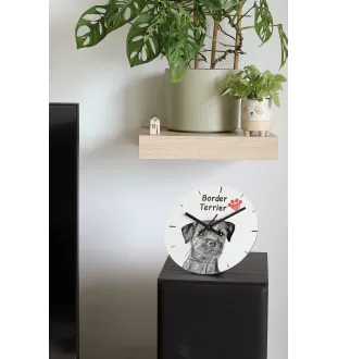 Welsh Terrier, Welshie, Daeargi Cymreig - wall clock with a dog, shelf clock with a print, personalized home decoration from the Art-Dog brand