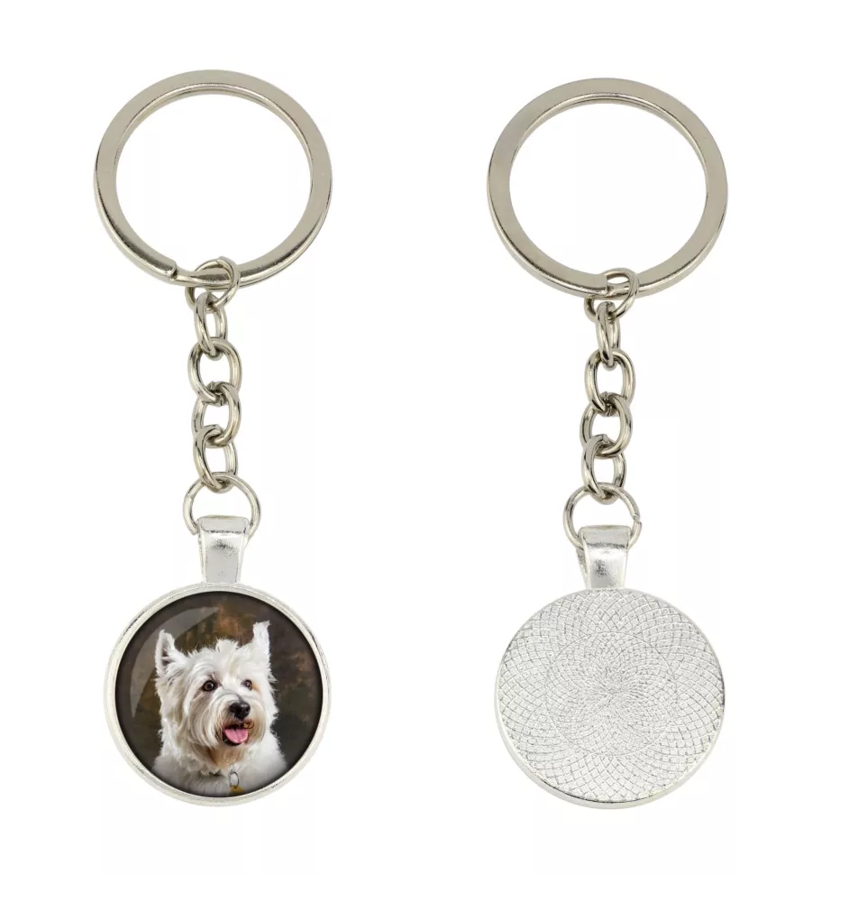 West Highland White Terrier, Westie - porte-clés dans une boîte, photo personnelle, porte-clés de la marque Art-Dog