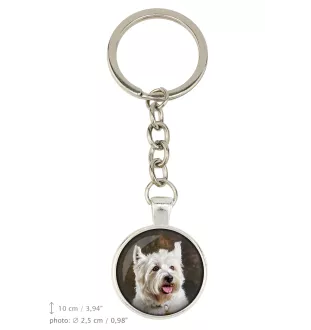 West Highland White Terrier, Westie - porte-clés dans une boîte, photo personnelle, porte-clés de la marque Art-Dog