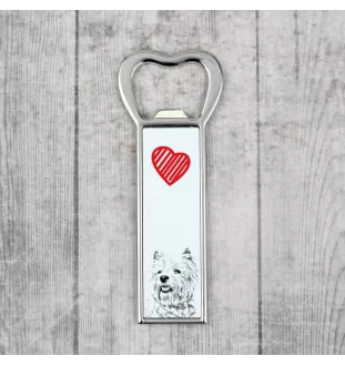 West Highland White Terrier, Weißer Hochlandterrier, Westie - Flaschenöffner mit Hund, personalisierter Flaschenöffner für den Kühlschrank, ein einzigartiges Geschenk für Männer von der Marke Art-Dog