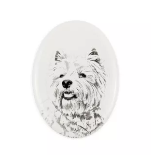 West Highland White Terrier płyta nagrobna ze zdjęciem psa Art-Dog
