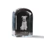 Welsh Terrier, Terrier gallois - un cube de cristal avec une photo, une photo de chien dans le cristal, un presse-papiers cubique de la marque Art-Dog