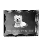 West Highland White Terrier, Weißer Hochlandterrier, Westie - Kristall mit einem Hundebild, Glasstatuette mit einem Bild, einzigartiger Bilderrahmen der Marke Art-Dog