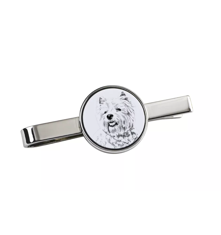 West Highland White Terrier, Westie - épingle à cravate avec chien, pince à cravate personnalisée, cadeau unique pour homme de la marque Art-Dog