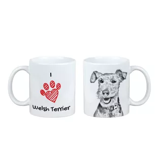 Welsh Terrier, Welshie, Daeargi Cymreig - cup with a dog, cute cup with graphics, a gift with your photo from the Art-Dog brand