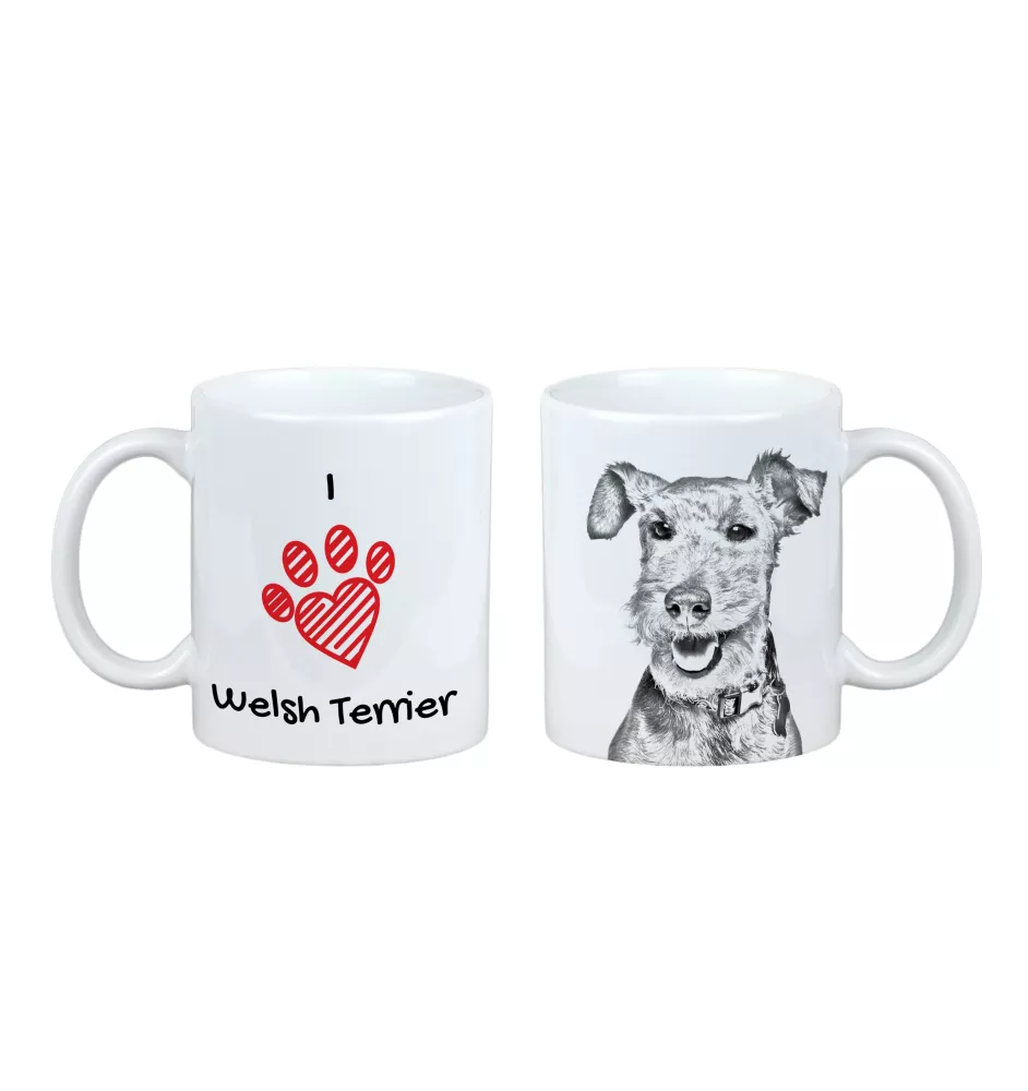 Welsh Terrier, Welshie, Daeargi Cymreig - cup with a dog, cute cup with graphics, a gift with your photo from the Art-Dog brand