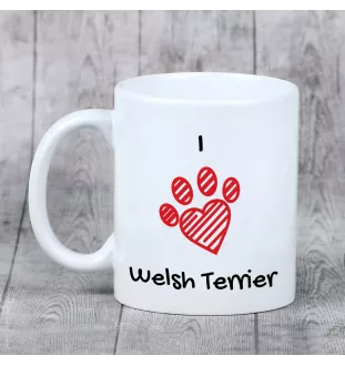 Welsh Terrier, Terrier gallois - tasse avec chien, une tasse adorable avec une illustration, un cadeau avec votre photo de la marque Art-Dog
