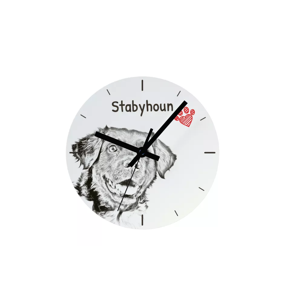 West Highland White Terrier, Westie, Westy - wall clock with a dog, shelf clock with a print, personalized home decoration from the Art-Dog brand