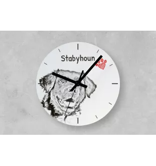 West Highland White Terrier, Westie, Westy - wall clock with a dog, shelf clock with a print, personalized home decoration from the Art-Dog brand