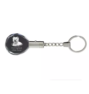 West Highland White Terrier, Westie - pendentif avec une photo de chien, porte-clés en cristal dans une boîte cadeau, un cadeau unique par Art-Dog