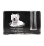 West Highland White Terrier, Weißer Hochlandterrier, Westie - Stifthalter, Kristallorganizer mit Hundefoto, einzigartige Schreibtischdekoration der Marke Art-Dog