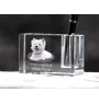 West Highland White Terrier, Weißer Hochlandterrier, Westie - Stifthalter, Kristallorganizer mit Hundefoto, einzigartige Schreibtischdekoration der Marke Art-Dog