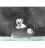 West Highland White Terrier, Westie - horloge en cristal avec une photo de chien, horloge de table en forme de cœur, horloge debout personnalisée de la marque Art-Dog