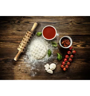 West Highland White Terrier, Weißer Hochlandterrier, Westie - kleiner Nudelholz mit Hundemuster, Nudelholz für Kinder, Verzierung von Keramikton von Art-Dog.