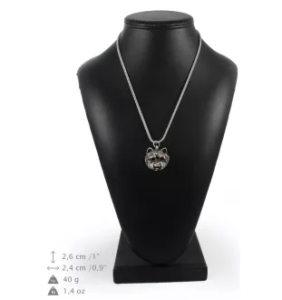 West Highland White Terrier, Weißer Hochlandterrier, Westie I - Halskette mit Hund, Hundeanhänger an einer silbernen Kette, einzigartiger Schmuck der Marke Art-Dog