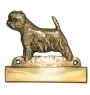 West Highland White Terrier, Weißer Hochlandterrier, Westie - Haustürschild mit Hund, Messingschild mit Namen, personalisiertes Türschild mit Markennamen Art-Dog