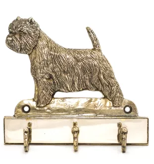 West Highland White Terrier, Weißer Hochlandterrier, Westie - Schlüsselhalter mit Hund, Messinggriff für Hundezubehör, elegante Dekoration für den Flur der Marke Art-Dog