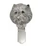 West Highland White Terrier, Westie - broche avec pince, support pour numéro de départ, épingle argentée pour exposition de chiens de la marque Art-Dog