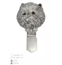 West Highland White Terrier, Westie - broche avec pince, support pour numéro de départ, épingle argentée pour exposition de chiens de la marque Art-Dog