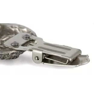 West Highland White Terrier, Westie - broche avec pince, support pour numéro de départ, épingle argentée pour exposition de chiens de la marque Art-Dog