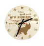 West Highland White Terrier, Westie - horloge avec chien, horloge en bois, horloge murale pour les amoureux des chiens, horloge de bureau et étagère, Art-Dog