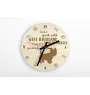 West Highland White Terrier, Westie, Westy - clock with a dog, wooden clock, wall clock for dog lovers, clock for desk and shelf, Art-Dog