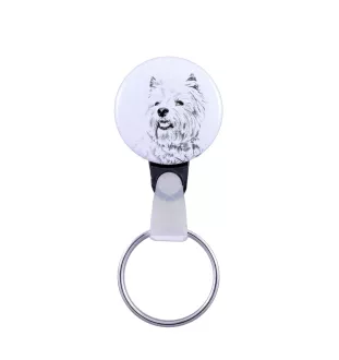West Highland White Terrier, Westie - porte-clés avec l'image d'un chien, pendentif avec la propre graphique de la marque Art-Dog