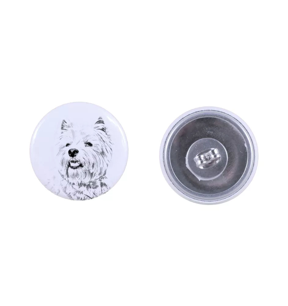 West Highland White Terrier, Westie, Westy - unique dog earrings, your pet on a keychain, Art-Dog's own brand