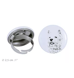 West Highland White Terrier, Weißer Hochlandterrier, Westie - Damen Schmuck mit dem Bild eines Hundes, handgefertigtes Produkt, Möglichkeit, Ihr eigenes Foto hinzuzufügen, Marke Art-Dog