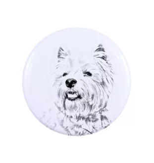 West Highland White Terrier, Westie, Westy - magnet with a dog's pupil, exceptionally light, strong magnet, handmade product by the Art-Dog brand