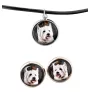West Highland White Terrier, Weißer Hochlandterrier, Westie - Schmuck mit Ihrem Foto-Box, Halskette und Ohrringe-Set, personalisierte Produkte der Marke Art-Dog.