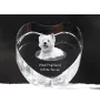 West Highland White Terrier, Weißer Hochlandterrier, Westie - Hundebild im Kristall, Kristallherz, einzigartiger Bilderrahmen der Marke Art-Dog