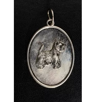 West Highland White Terrier, Weißer Hochlandterrier, Westie - Halskette mit Hund, Anhänger für Hundemama, einzigartiger Schmuck der Marke Art-Dog