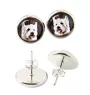 West Highland White Terrier, Westie - boucles d'oreilles dans une boîte, votre photo, bijoux faits à la main, produit de la marque Art-Dog.