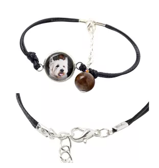West Highland White Terrier, Weißer Hochlandterrier, Westie - Armband in einer Schachtel mit Ihrem Foto, femininer Schmuck, ein ausgezeichnetes Geschenk der Marke Art-Dog.