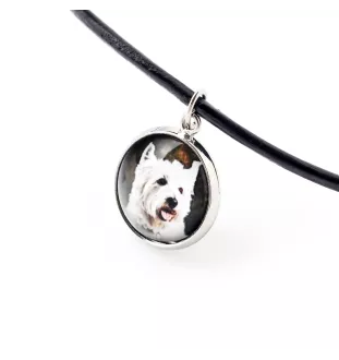 West Highland White Terrier, Weißer Hochlandterrier, Westie - Halskette in einer Schachtel, elegante Verzierung, Anhänger der Marke Art-Dog