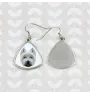 West Highland White Terrier, Weißer Hochlandterrier, Westie - Ohrringe mit einem Bild und dem Schriftzug "Geometrischer Hund" von Art-Dog