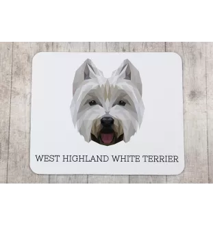 West Highland White Terrier podkładka geometryczna Art-Dog