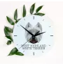 West Highland White Terrier, Westie - horloge murale géométrique avec photo et logo de la marque Art-Dog