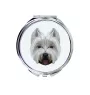 West Highland White Terrier, Westie, Westy - mirror with a geometric design and the brand name Art-Dog