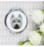 West Highland White Terrier, Weißer Hochlandterrier, Westie - Spiegel mit Foto und geometrischem Aufdruck der Marke Art-Dog