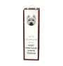 West Highland White Terrier, Weißer Hochlandterrier, Westie - geometrische Box mit einem Bild und Schriftzug für Wein der Marke Art-Dog