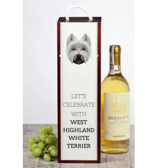 West Highland White Terrier pudełko na wino geometryczne Art-Dog