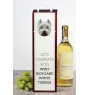 West Highland White Terrier, Weißer Hochlandterrier, Westie - geometrische Box mit einem Bild und Schriftzug für Wein der Marke Art-Dog