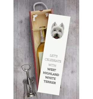 West Highland White Terrier pudełko na wino geometryczne Art-Dog