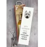 West Highland White Terrier, Westie - une boîte géométrique avec une photo et un texte pour le vin de la marque Art-Dog