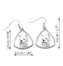 West Highland White Terrier, Weißer Hochlandterrier, Westie - Hund Ohrringe, hängende Ohrringe mit Bild, personalisierter Schmuck mit dem Aufdruck der Marke Art-Dog