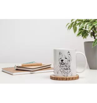 West Highland White Terrier, Weißer Hochlandterrier, Westie - Tasse mit Hund, Tasse mit Bild, personalisiertes Geschenk der Marke Art-Dog