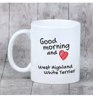West Highland White Terrier kubek z psem good morning Art-Dog