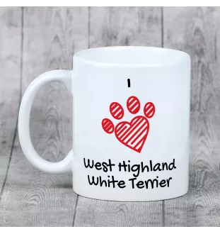 West Highland White Terrier kubek z psem I love Art-Dog